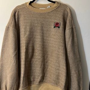 NWOT fila beige crew neck sweater